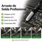 Ferramenta Para Arrastar Solda Wylie Wl-206f Kit 3 Pontas - Imagem 7