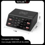 Carregador USB Charge Com indução 100W WYLIE WL-838W