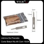 Lâmina De Precisão Corte Bisturi Com 10 UN - Imagem 3