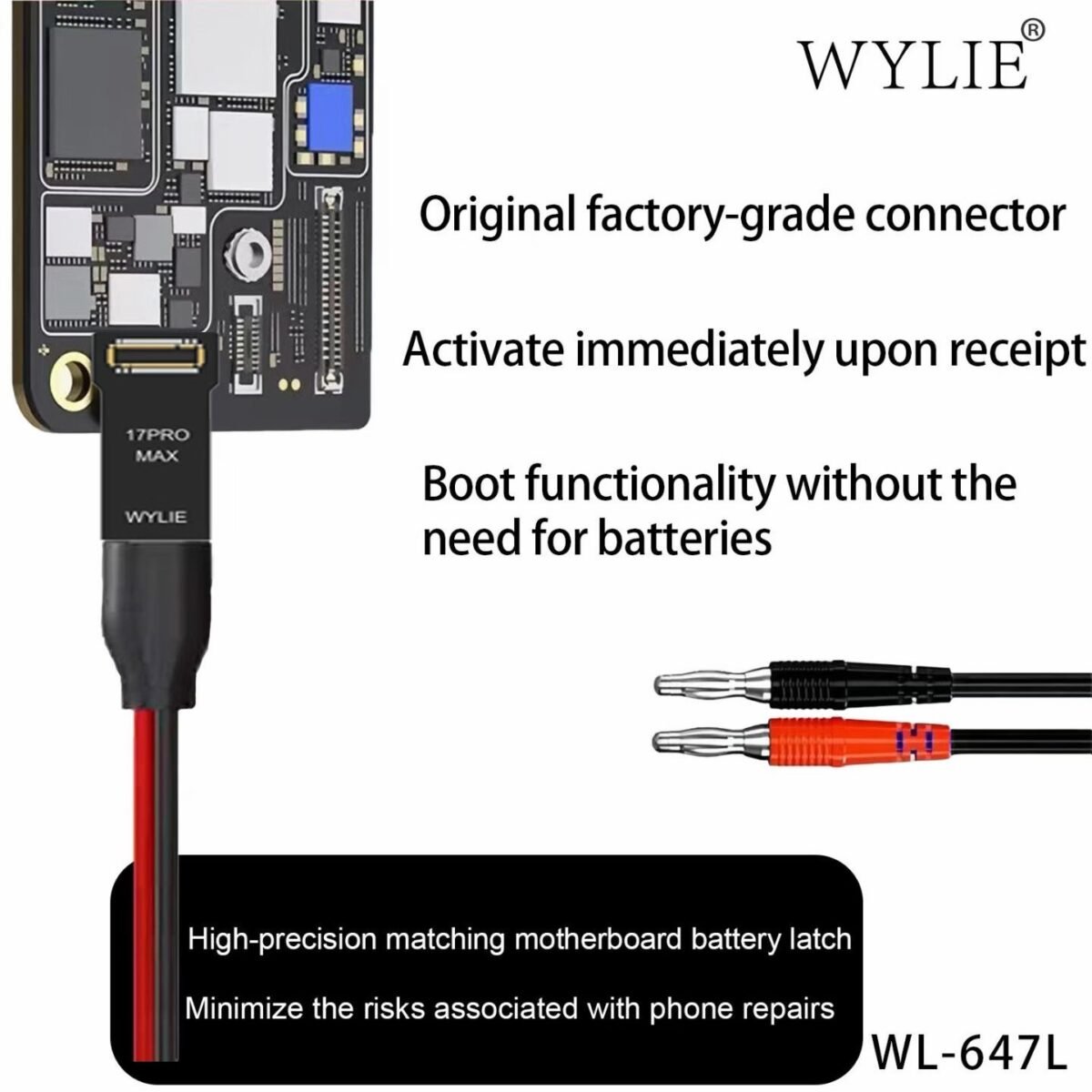 Cabo Alimentacao Teste Placa iPhone 6 ao 17PM WYLIE WL-647L - Imagem 7